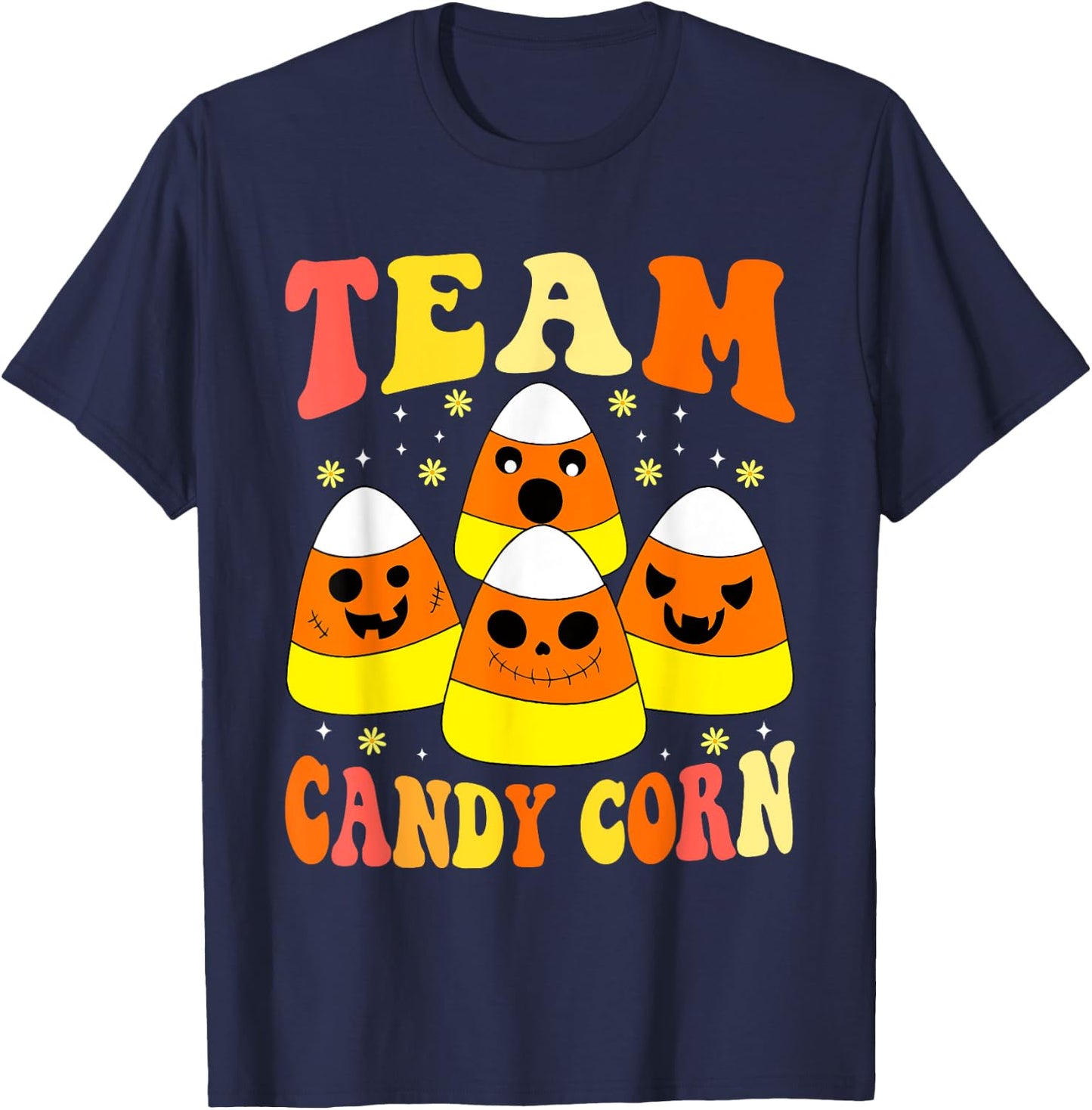 Team Candy Corn Funny Halloween T-Shirt - T-Shirt | Navy