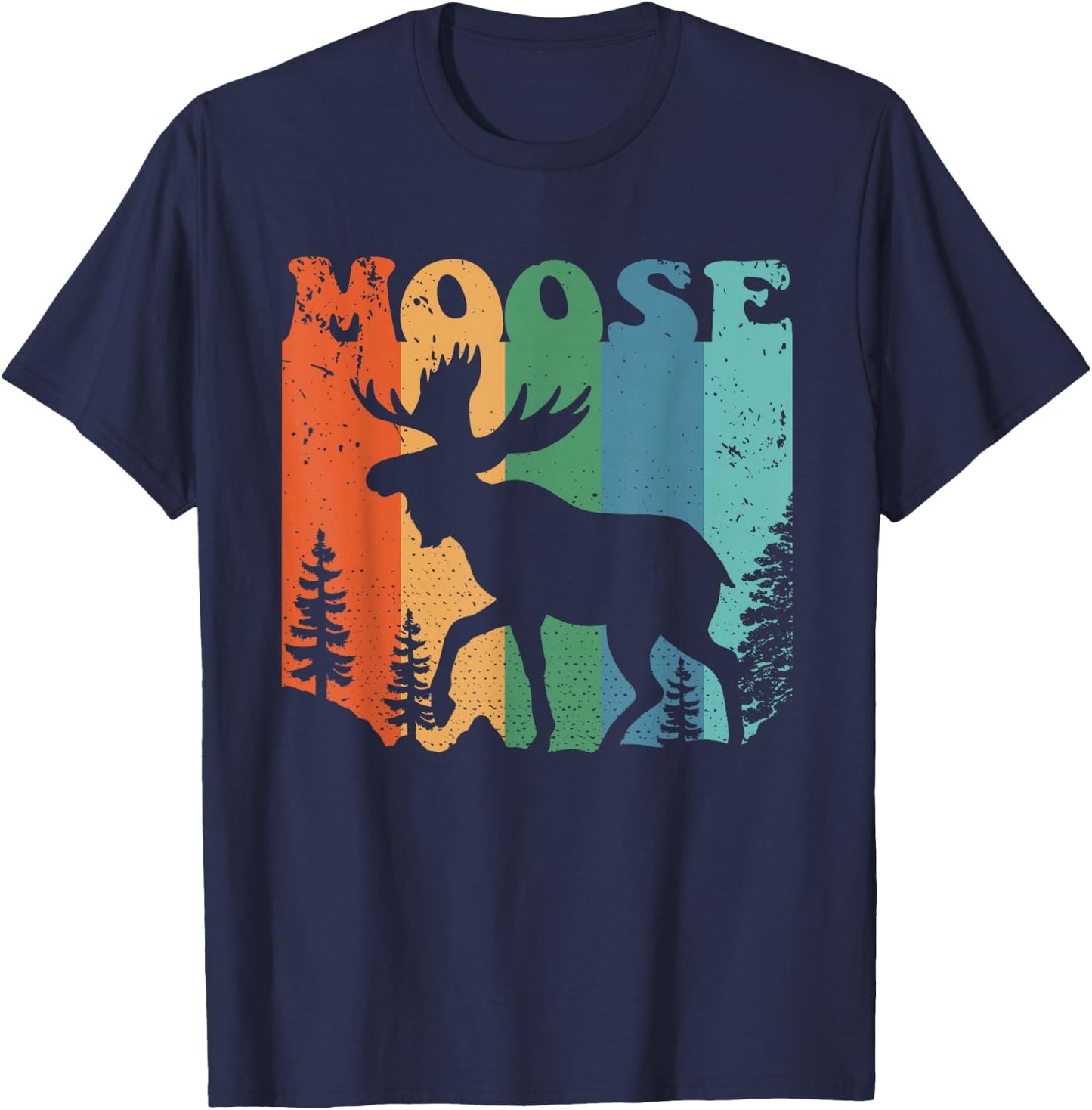Moose Men Women Kids T-Shirt - T-Shirt | Navy