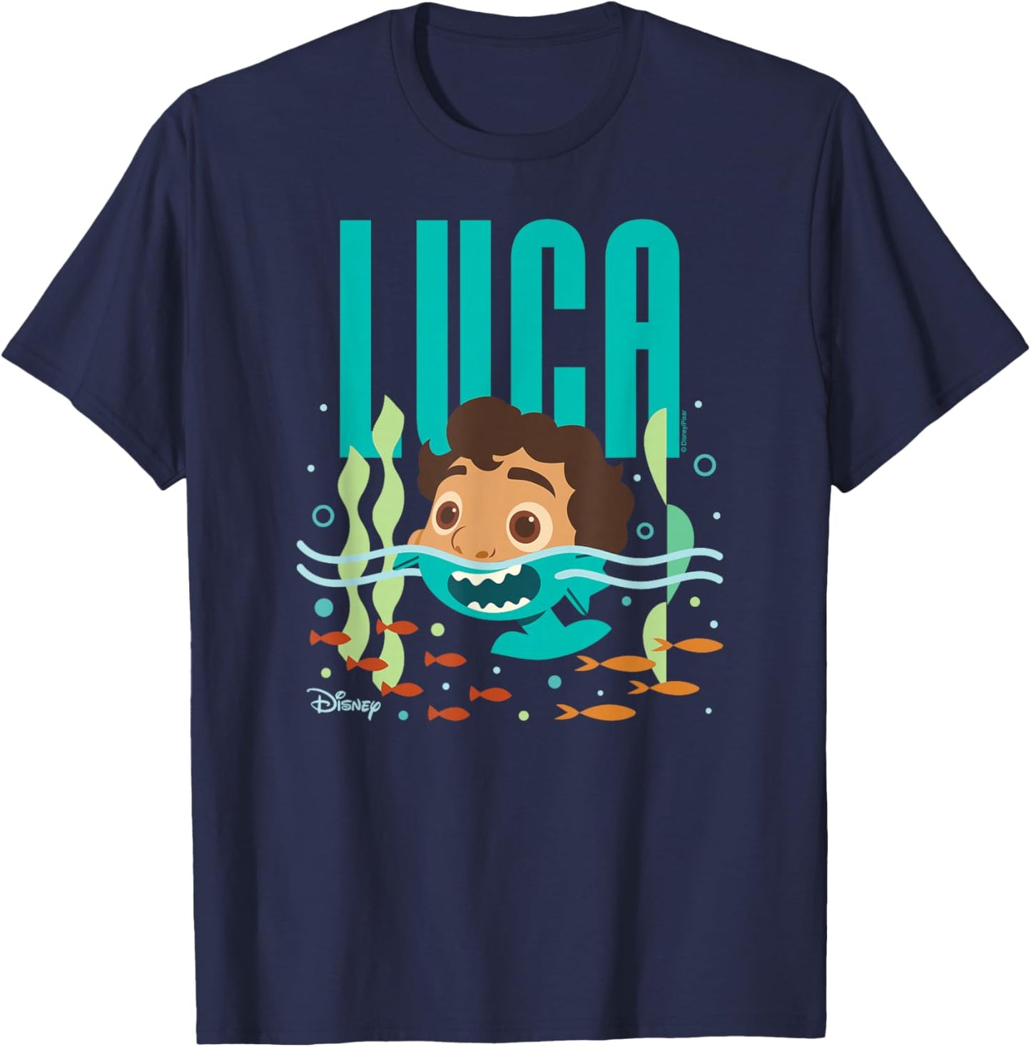 Luca - Half Human Half Sea Monster Luca T-Shirt - T-Shirt | Navy