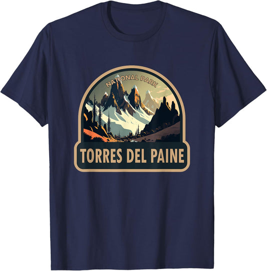 Torres del Paine National Park Chile Vintage T-Shirt - T-Shirt | Navy