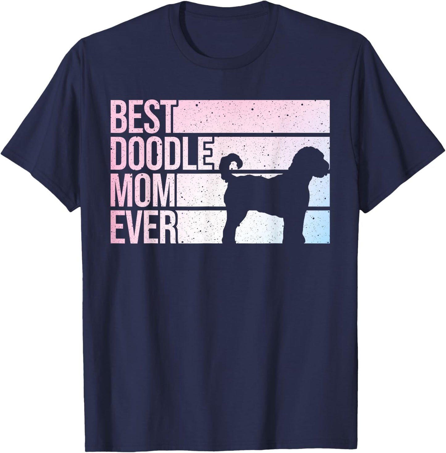Cool Doodle Mom Art Women Girl Aussiedoodle Goldendoodle Dog T-Shirt - T-Shirt | Navy