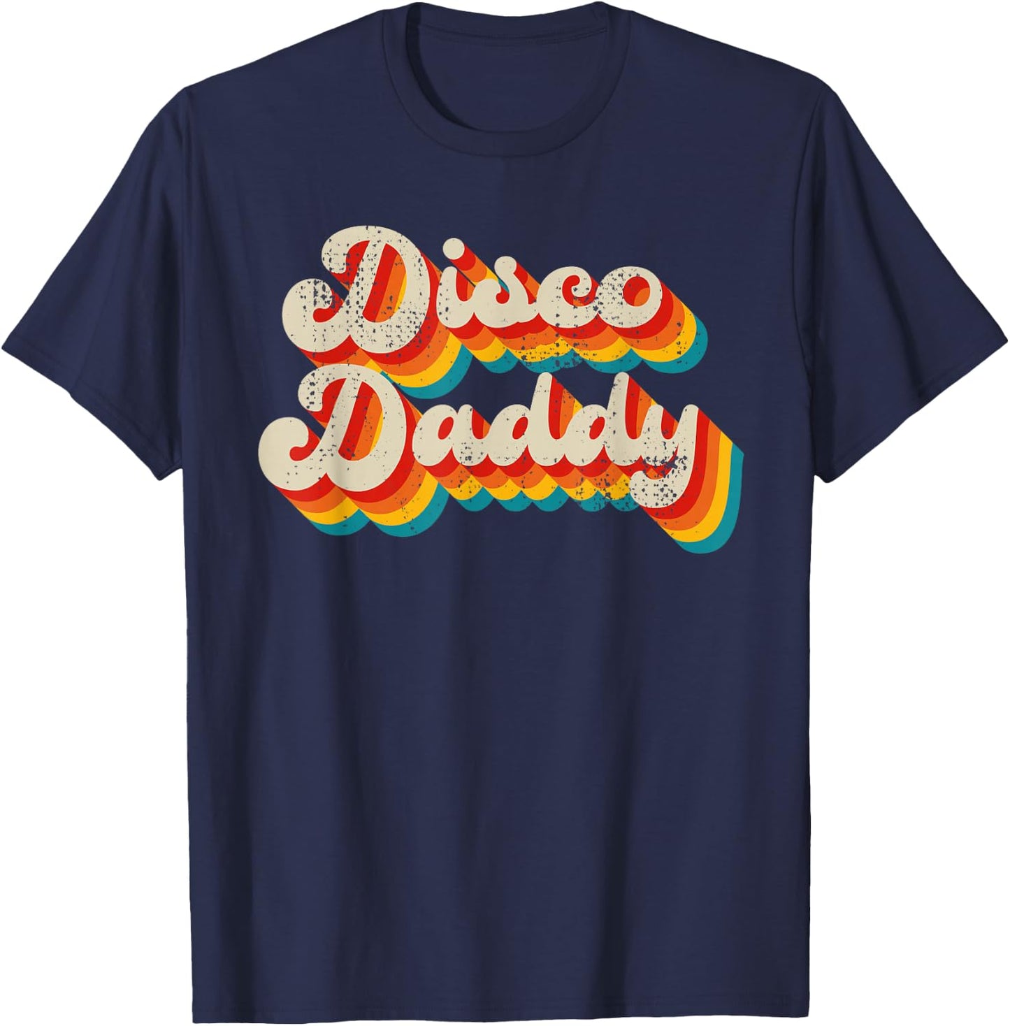 Disco Costume 70s Vintage Men Women Retro Disco Daddy T-Shirt - T-Shirt | Navy