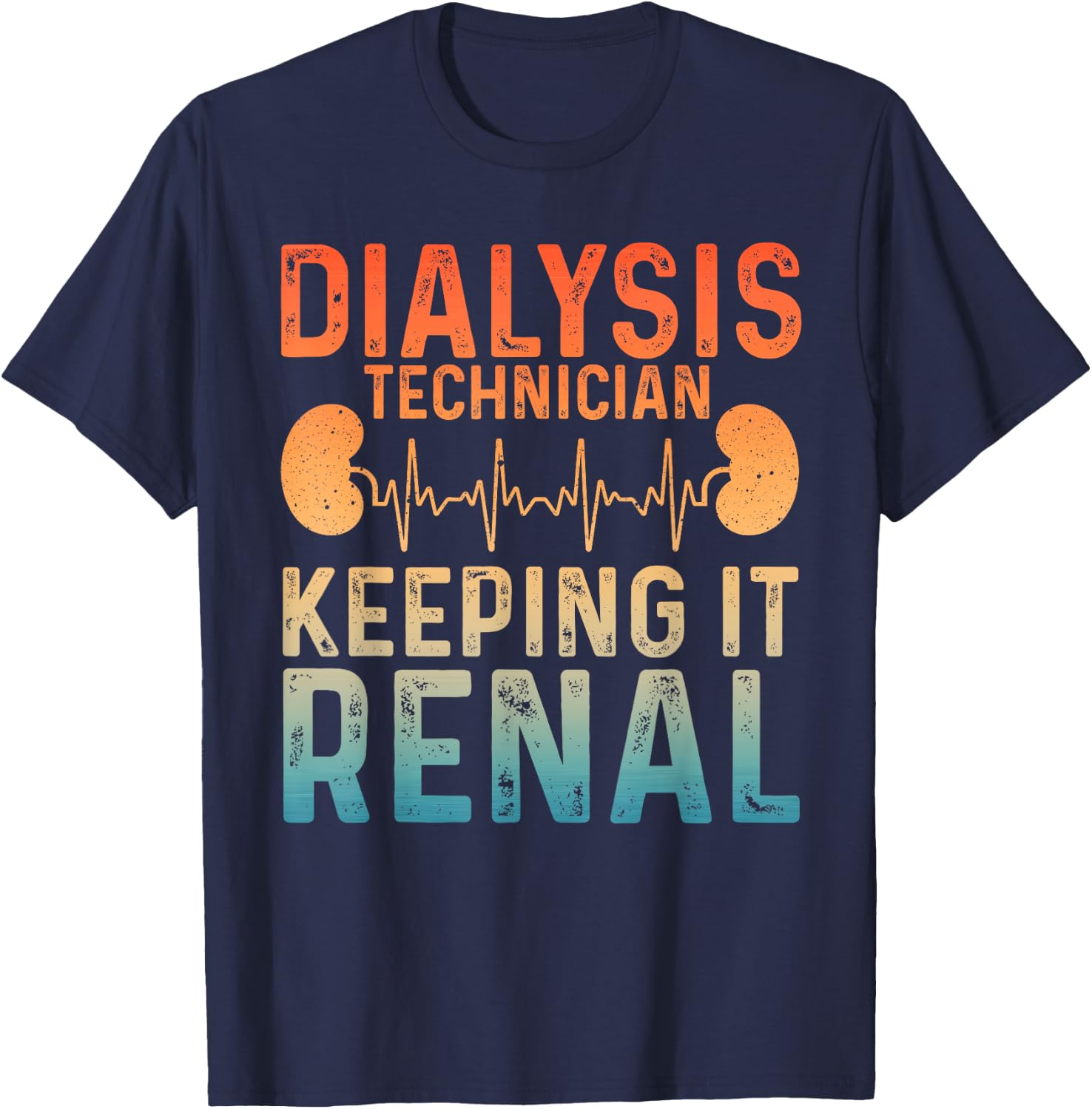 Cool Dialysis Tech Women Renal Hemodialysis Nurses T-Shirt - T-Shirt | Navy