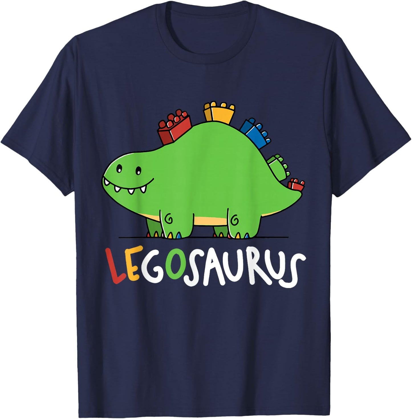 Legosaurus Legos Saurus T-Shirt - T-Shirt | Navy