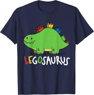 Legosaurus Legos Saurus T-Shirt - T-Shirt | Navy