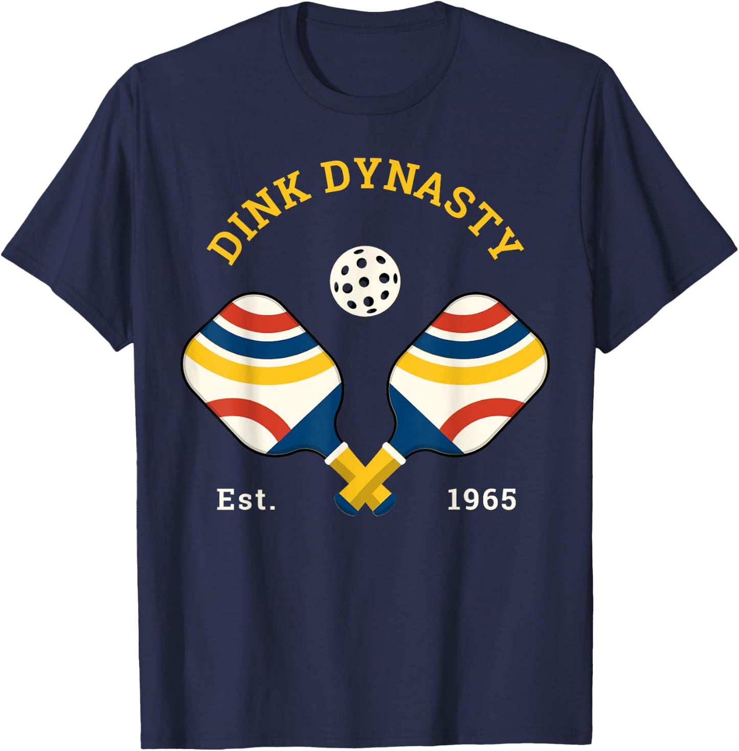 Funny Dink Pickleball Gifts and Dink Dynasty T-Shirt - T-Shirt | Navy