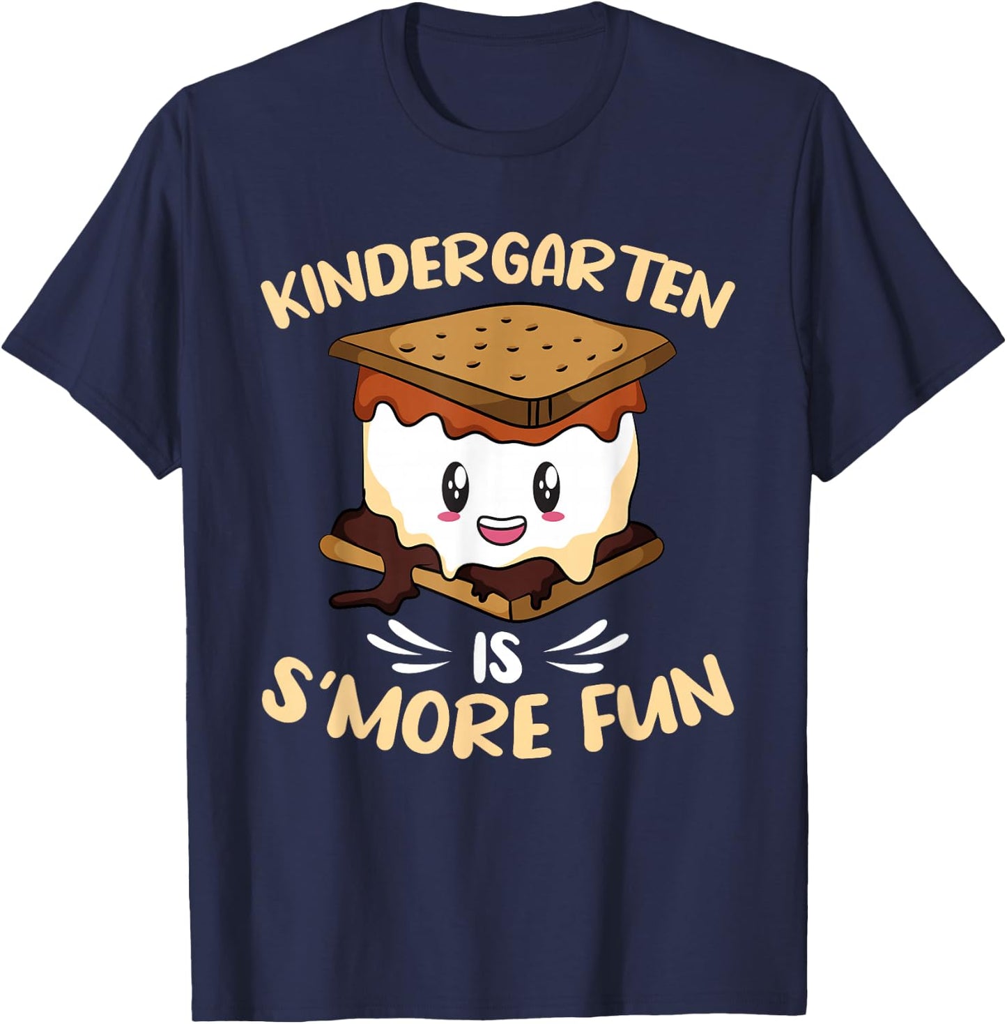Kindergarten Is S'more Fun Toddler Camping Smores T-Shirt - T-Shirt | Navy
