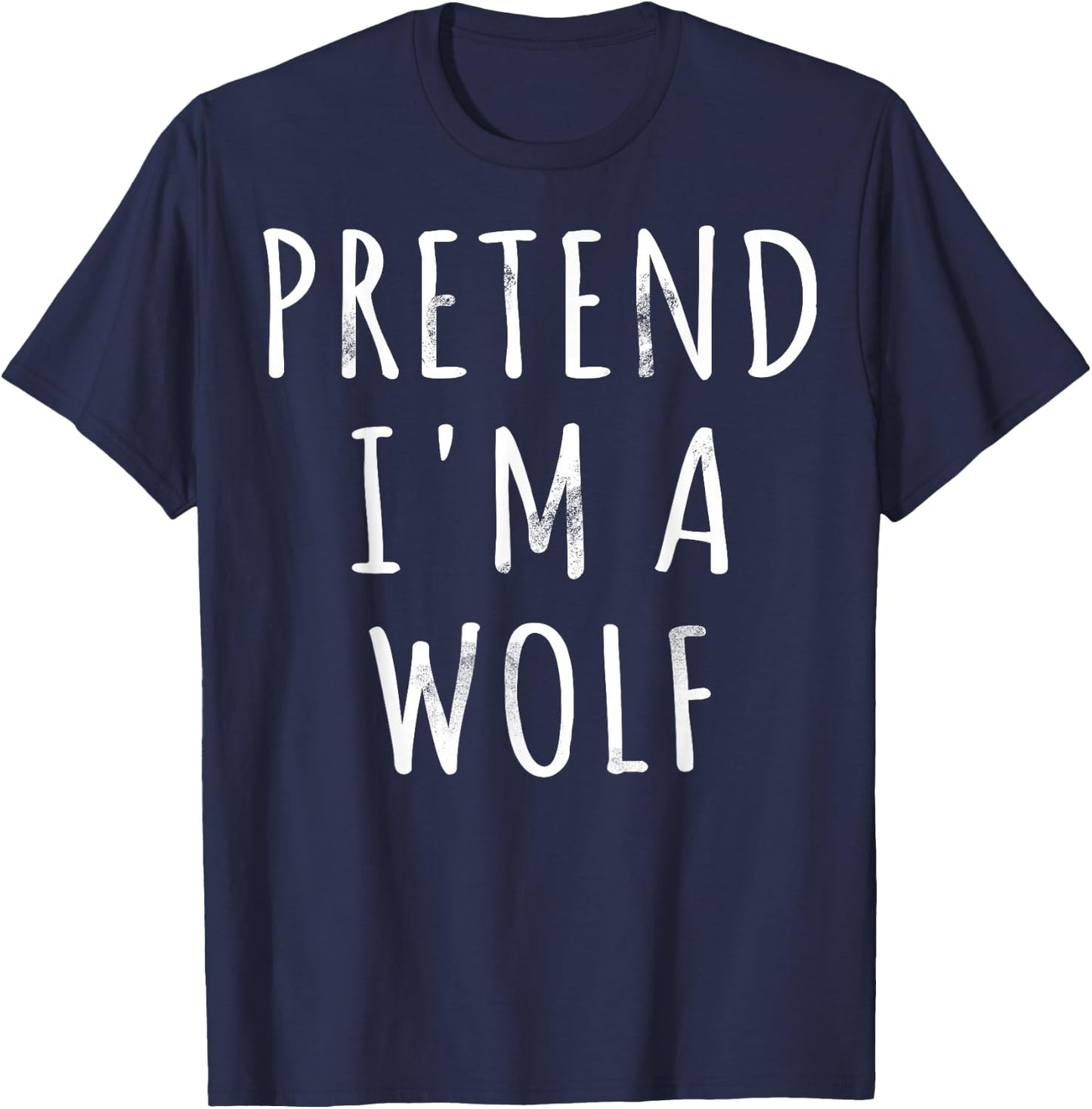 Pretend I'm A Wolf lazy Halloween Costume Party Men Matching T-Shirt - T-Shirt | Navy