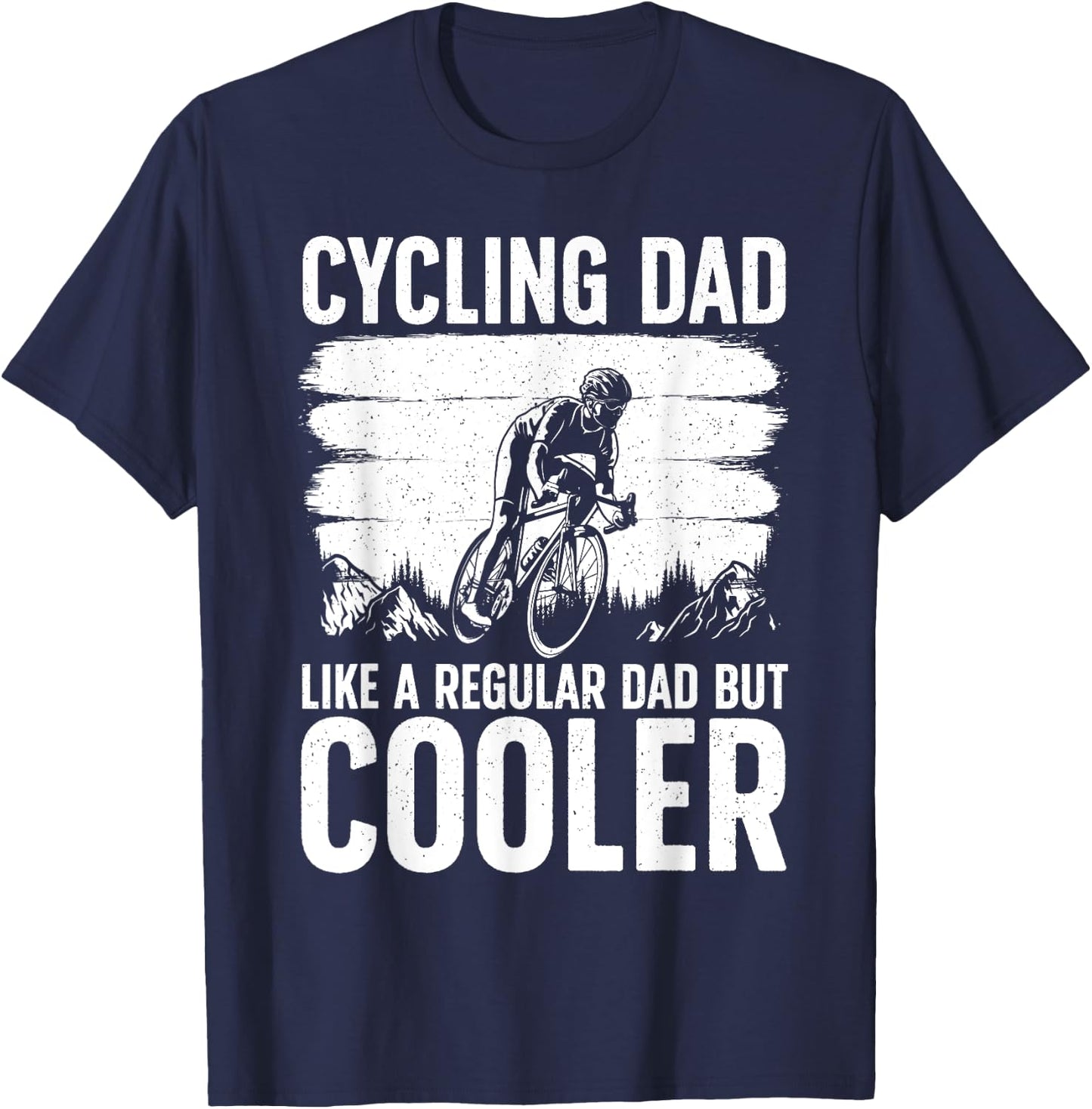 Cool Cycling For Dad Men Bicycling Bikers Bicycle Bike Rider T-Shirt - T-Shirt | Navy