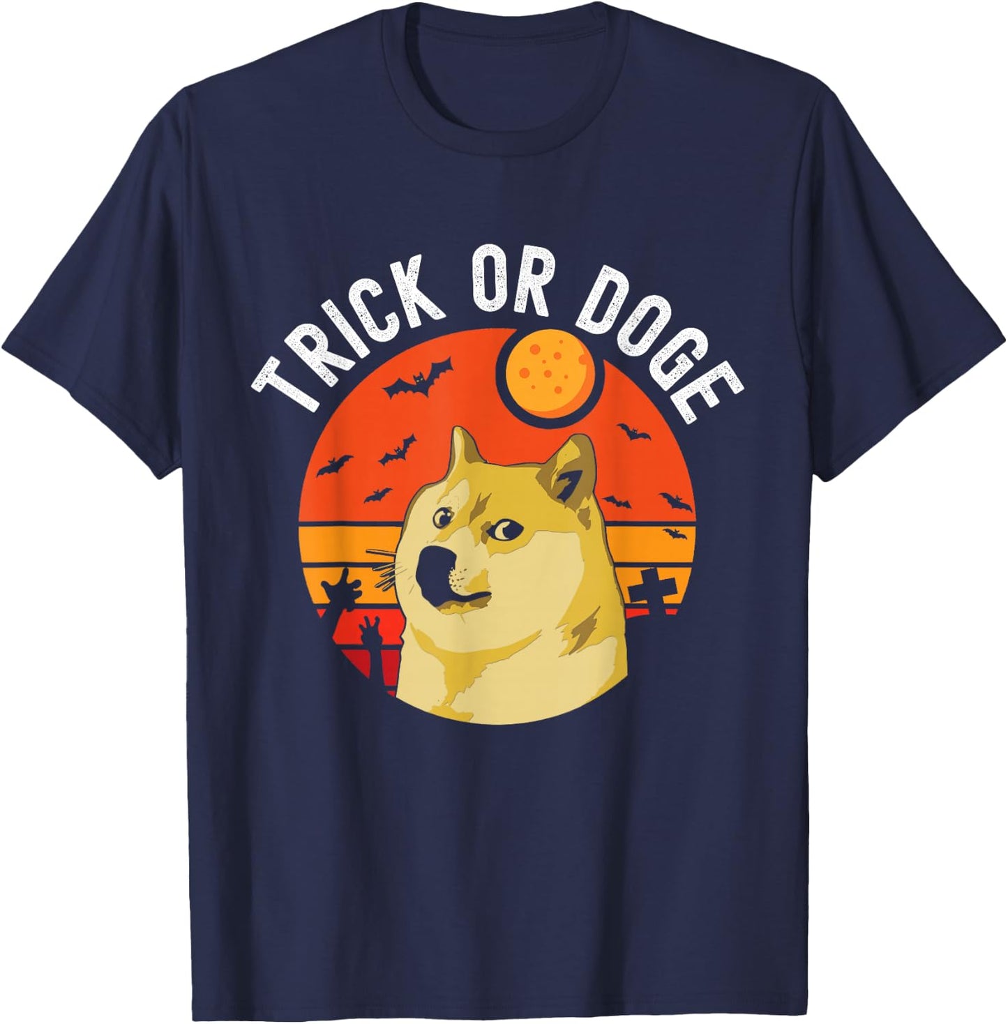 Halloween Doge Shirt Meme Costumes T-Shirt - T-Shirt | Navy