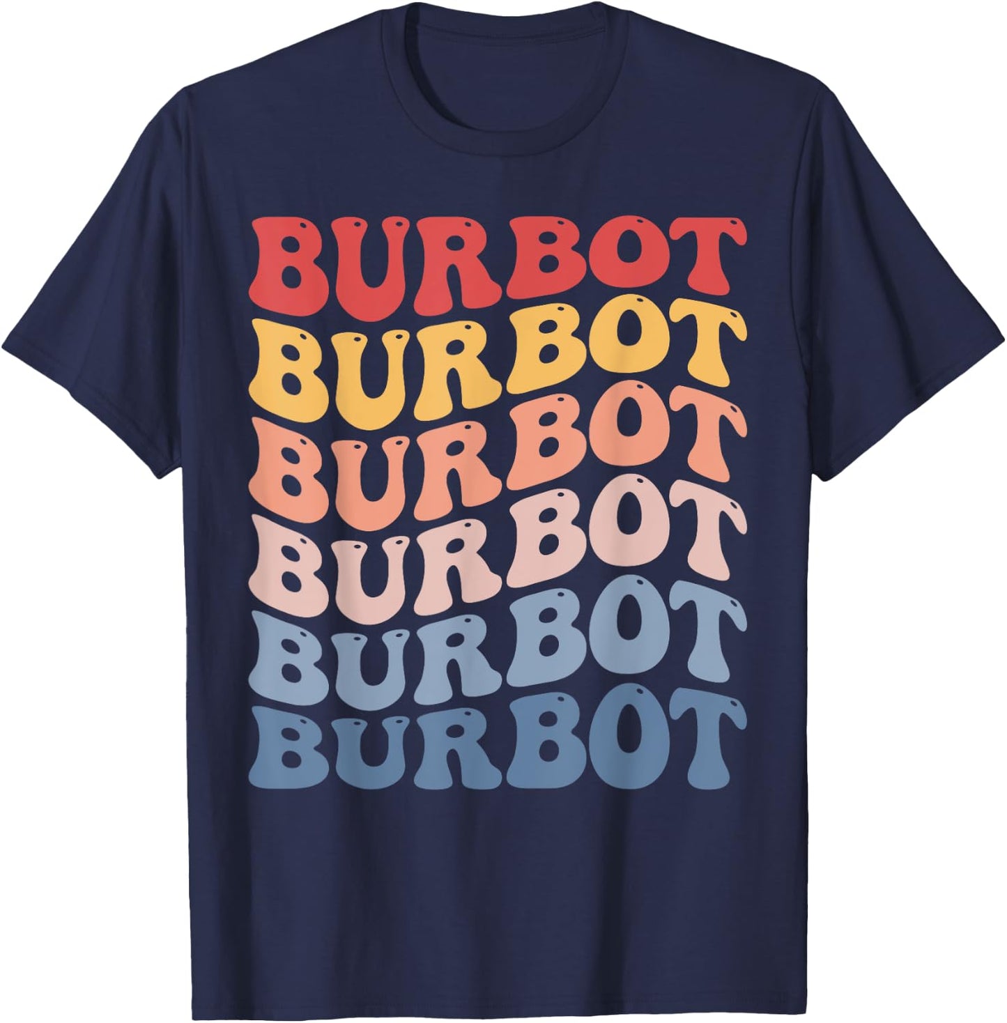 Burbot Groovy Retro Fish T-Shirt - T-Shirt | Navy