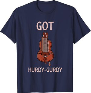 Hurdy Gurdy Medieval Instrument T-Shirt - T-Shirt | Navy