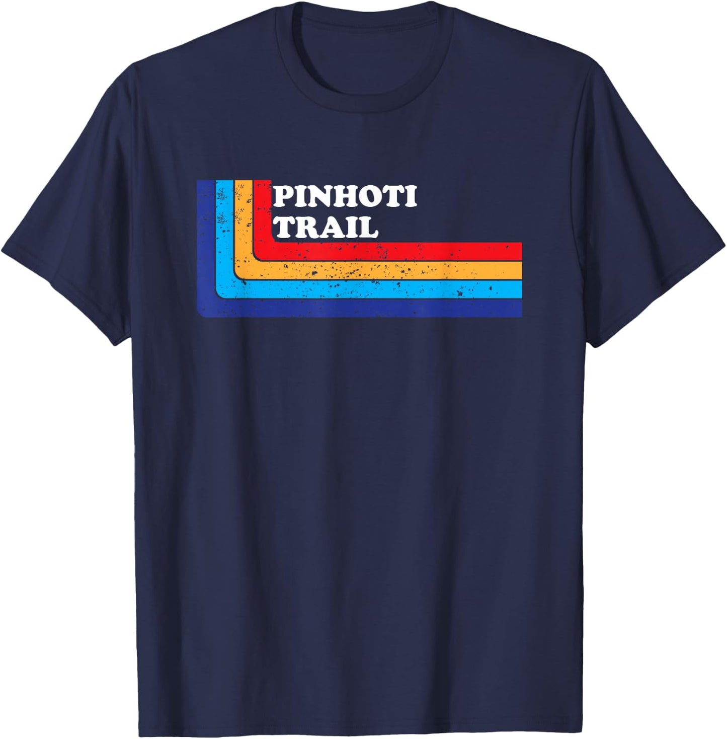 Hiking the Pinhoti Trail Backpacking Rainbow T-Shirt - T-Shirt | Navy