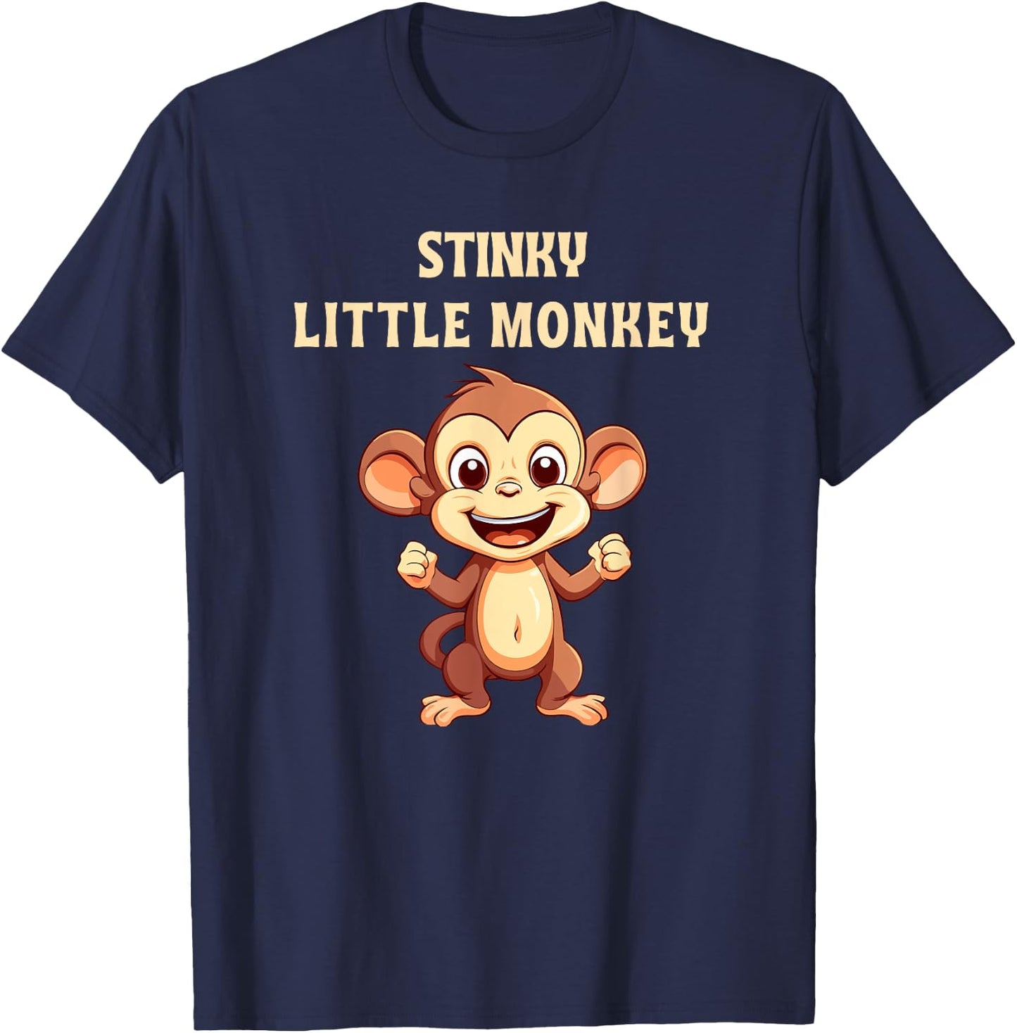 Cute Stinky Little Monkey Fart Nickname for Girlfriend T-Shirt - T-Shirt | Navy