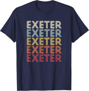 Exeter New Hampshire Exeter NH Retro Vintage Text T-Shirt - T-Shirt | Navy