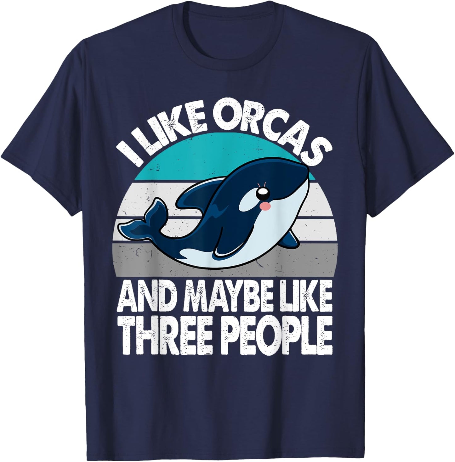Seaworld Whale orca shirt like orcas and 3 people girl women T-Shirt - T-Shirt | Navy