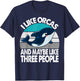 Seaworld Whale orca shirt like orcas and 3 people girl women T-Shirt - T-Shirt | Navy