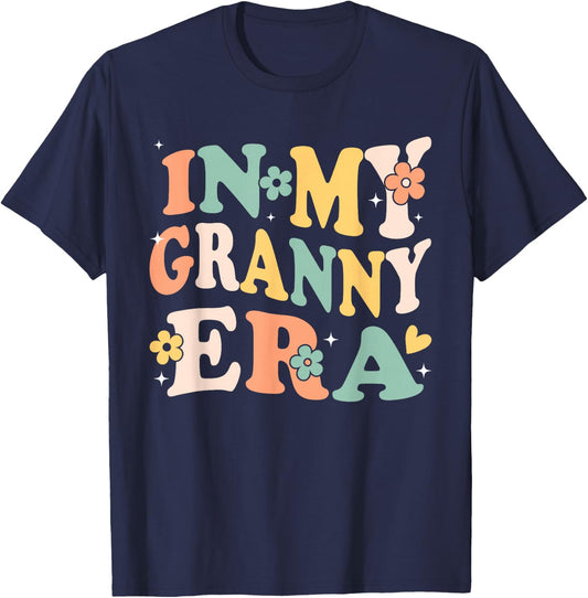 in My Granny Era Funny Sarcastic Groovy Retro Mothers Day T-Shirt - T-Shirt | Navy