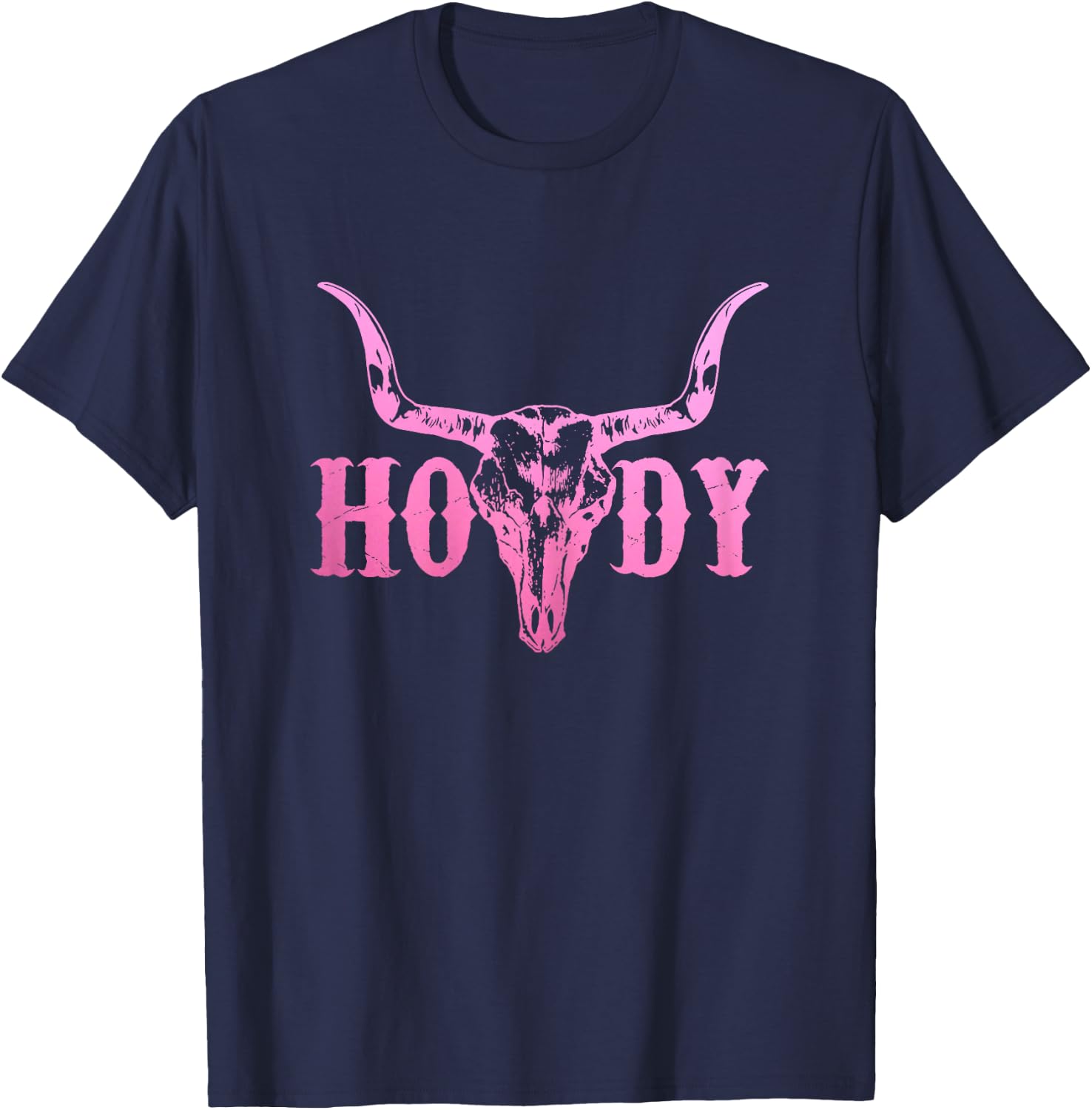Howdy Cowboy Cowgirl Rodeo Horse Riding Texas Southern T-Shirt - T-Shirt | Navy