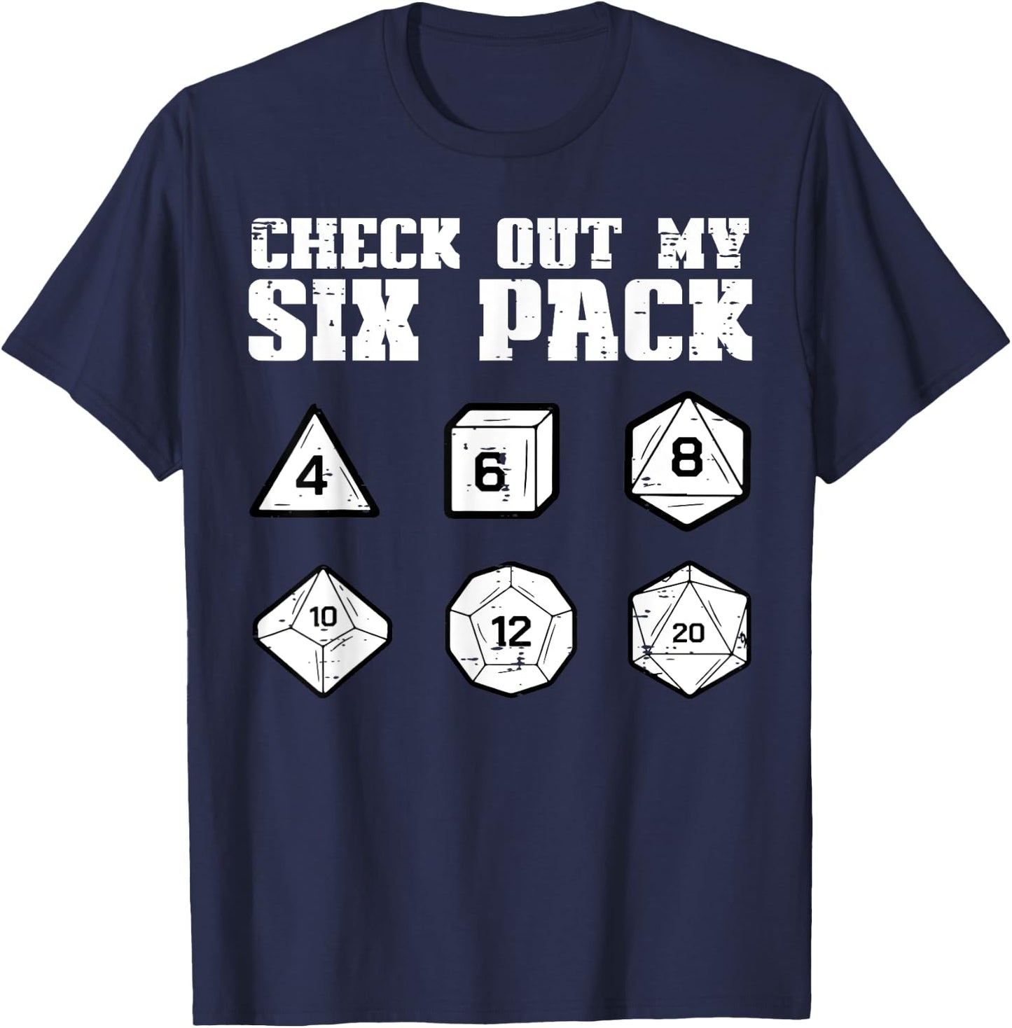RPG Check Out My 6 Pack Funny Gamer Men Boys T-Shirt - T-Shirt | Navy
