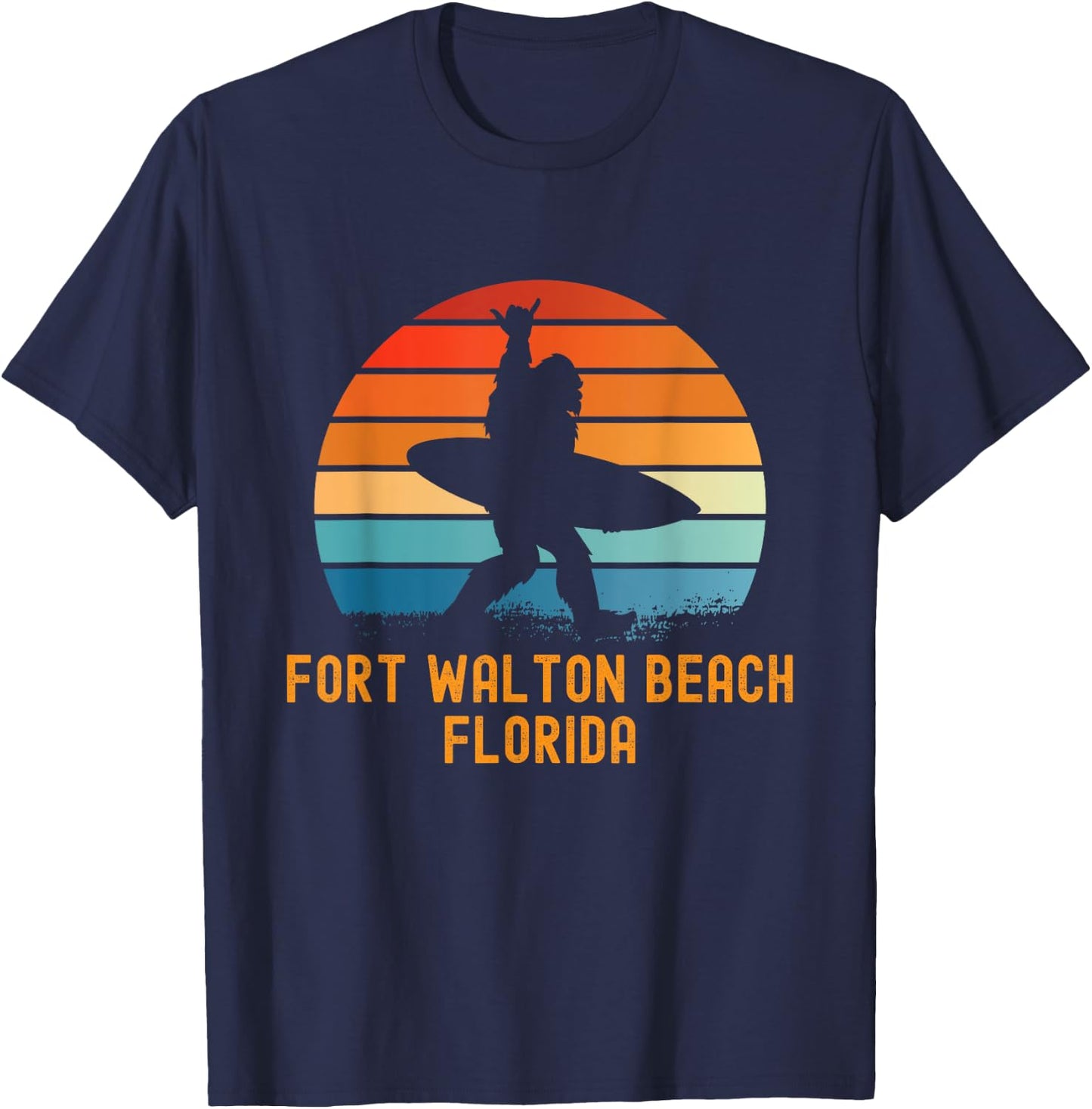 Fort Walton Beach - Florida Sasquatch Souvenir T-Shirt - T-Shirt | Navy