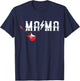 Mama Rockin One Birthday Family Matching Rock Guitar T-Shirt - T-Shirt | Navy
