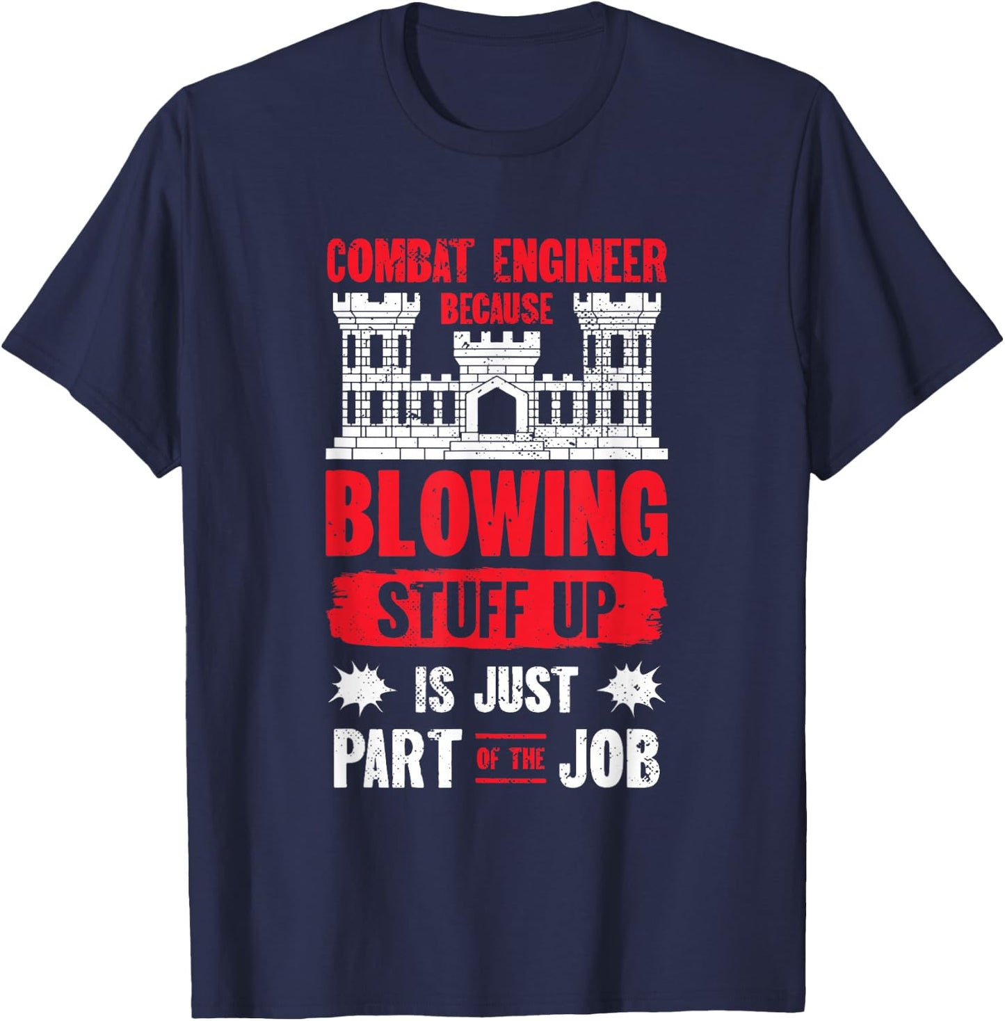 Combat Engineer Engineering Army U.S. Military Army Combat T-Shirt - T-Shirt | Navy