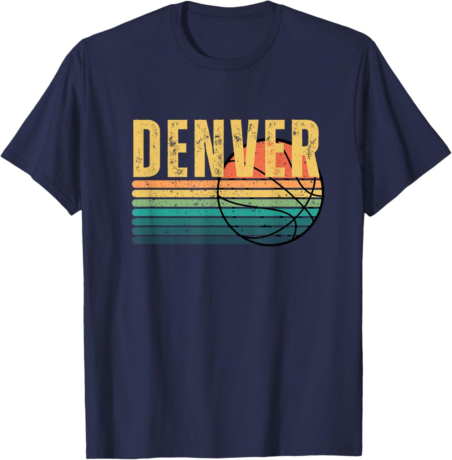 Denver Retro T-Shirt - T-Shirt | Navy