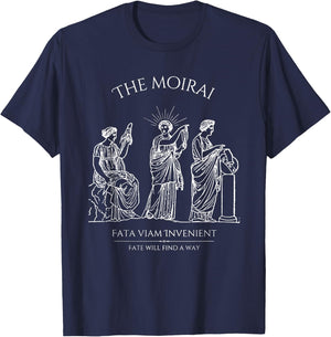 The Fates | Greek Mythology | Dark Academia | The Moirai T-Shirt - T-Shirt | Navy