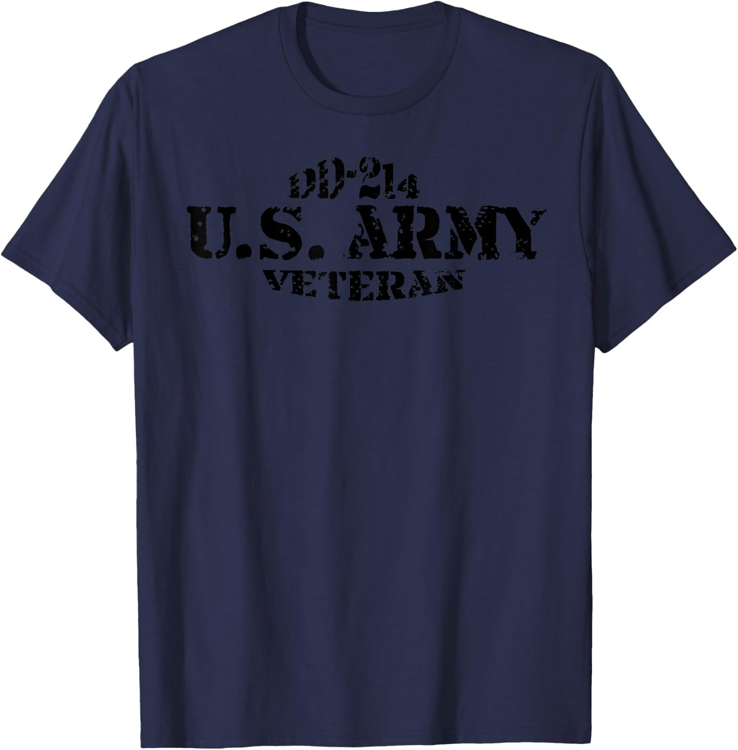 U.S. Army DD-214 Gift Military Veteran Proud American Retro T-Shirt - T-Shirt | Navy