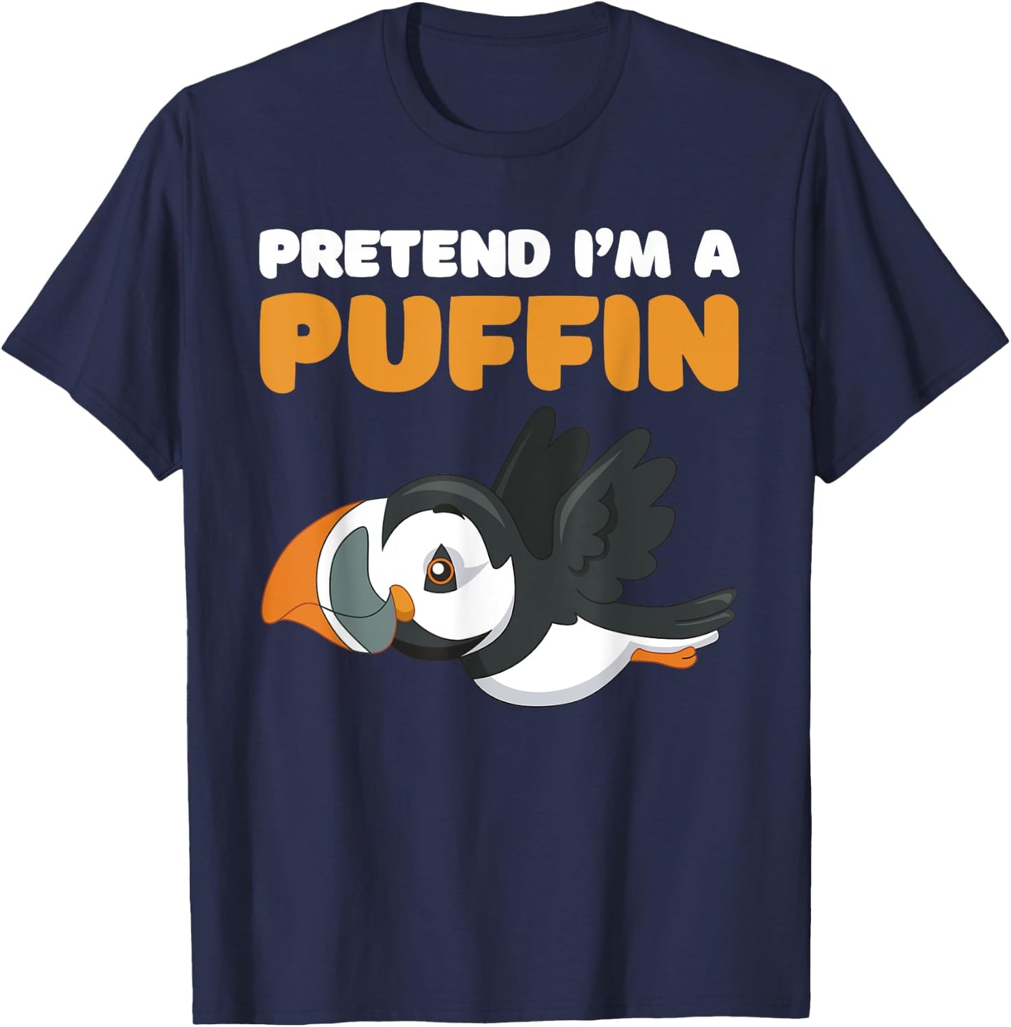 Let's pretend I'm a puffin halloween costume, icelandic bird T-Shirt - T-Shirt | Navy