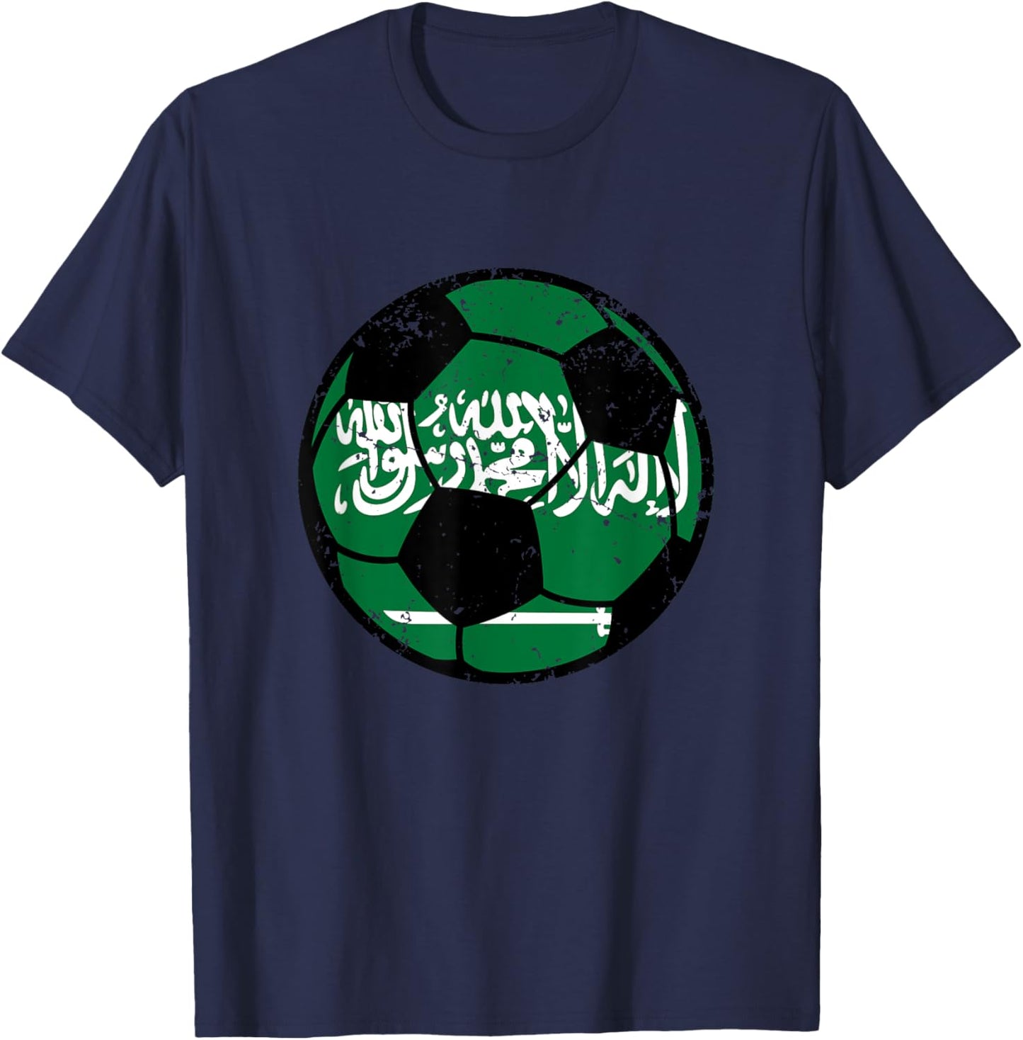 Saudi Arabia Flag Soccer Fans Football Lovers Saudia Fútbol T-Shirt - T-Shirt | Navy