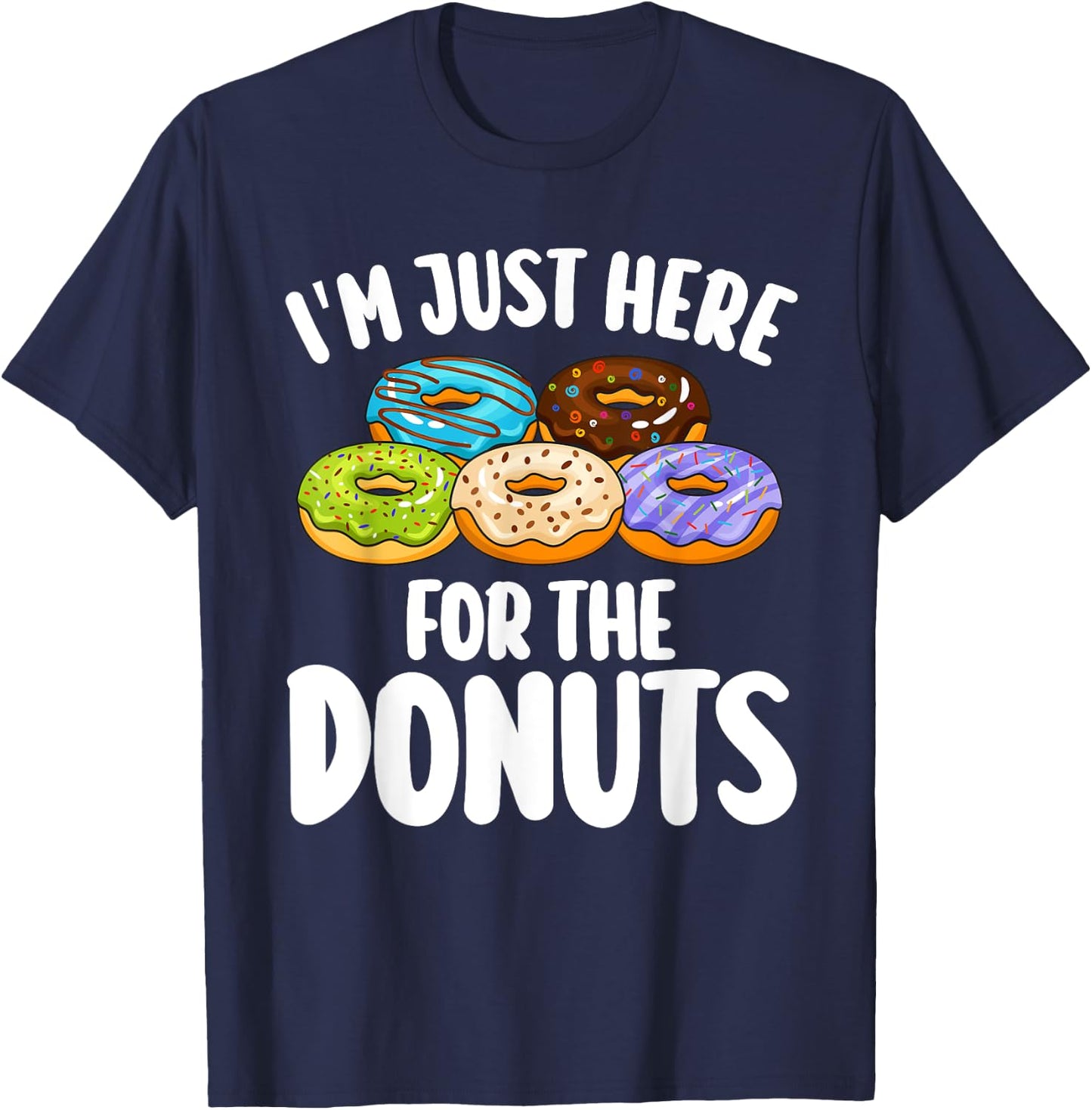Donut Art Women Food Doughnut Dessert Donut Lover T-Shirt - T-Shirt | Navy
