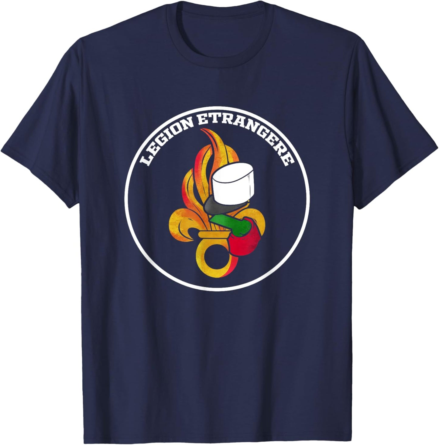 Legion Etrangere Crest & Uniform T-Shirt - T-Shirt | Navy