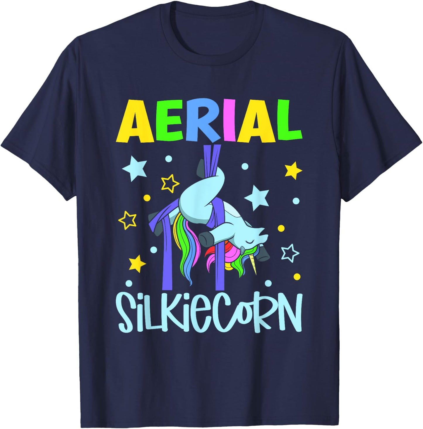 Aerial Silkiecorn - Aerial Silks T-Shirt - T-Shirt | Navy
