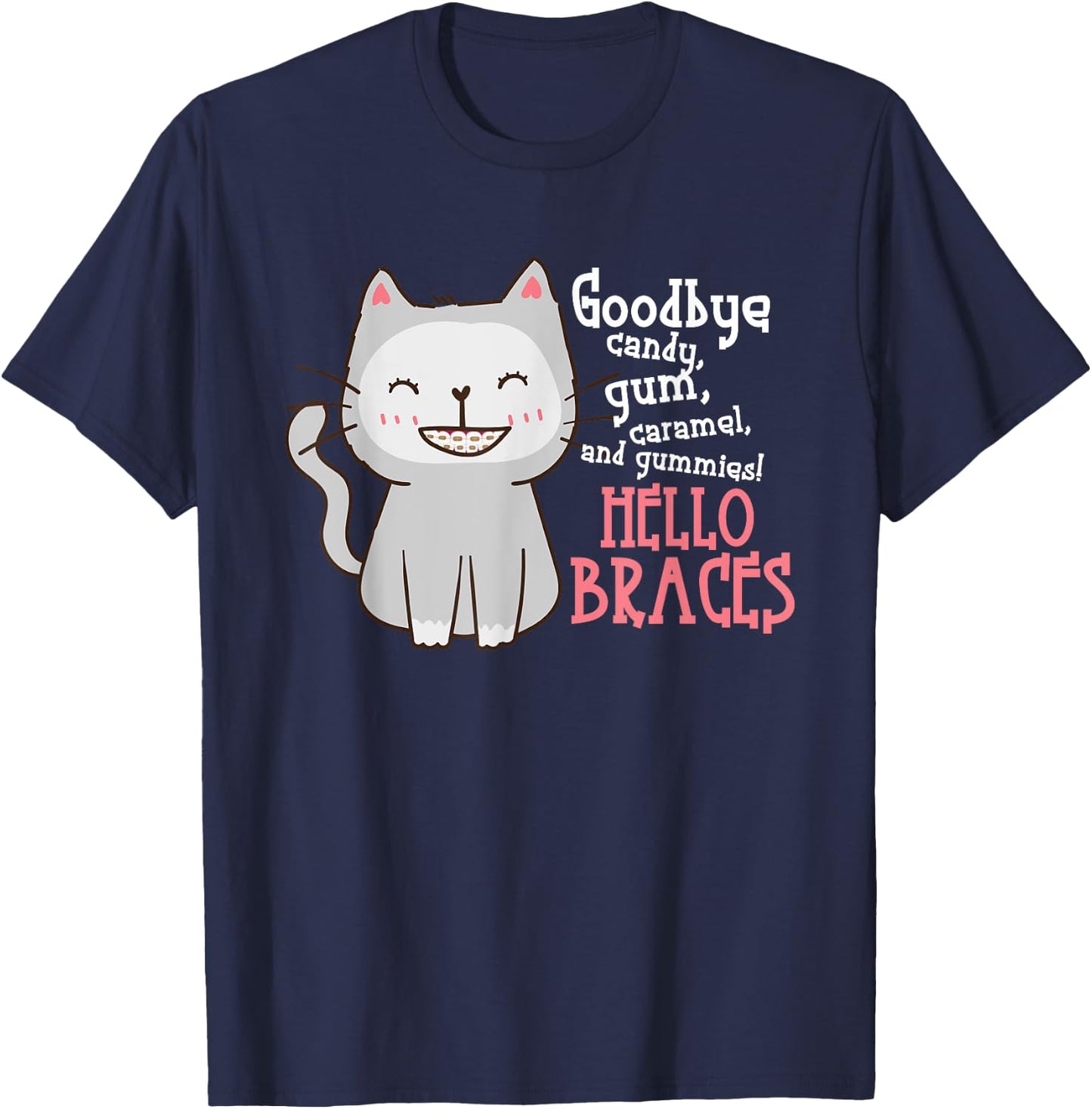 Orthodontist Animal Braces Boys Girls Kids Getting Braces T-Shirt - T-Shirt | Navy