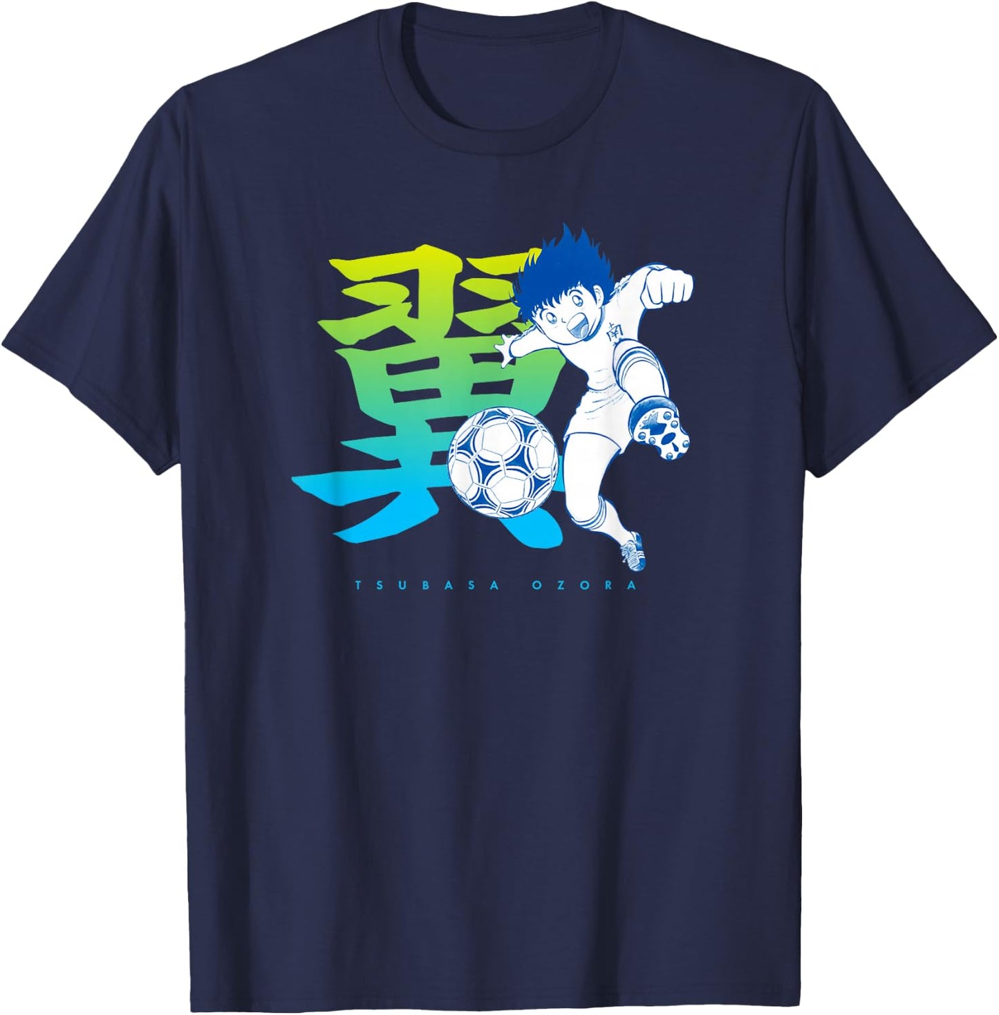 Captain Tsubasa Tsubasa Ozora (Kick) T-Shirt - T-Shirt | Navy