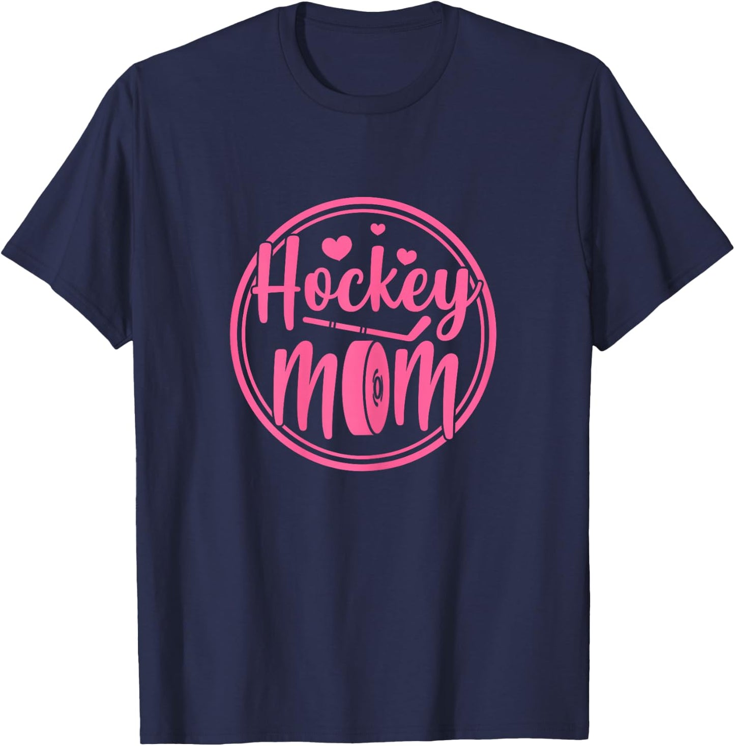 Hockey Mom Ice Player Mother Mother's Day T-Shirt - T-Shirt | Navy