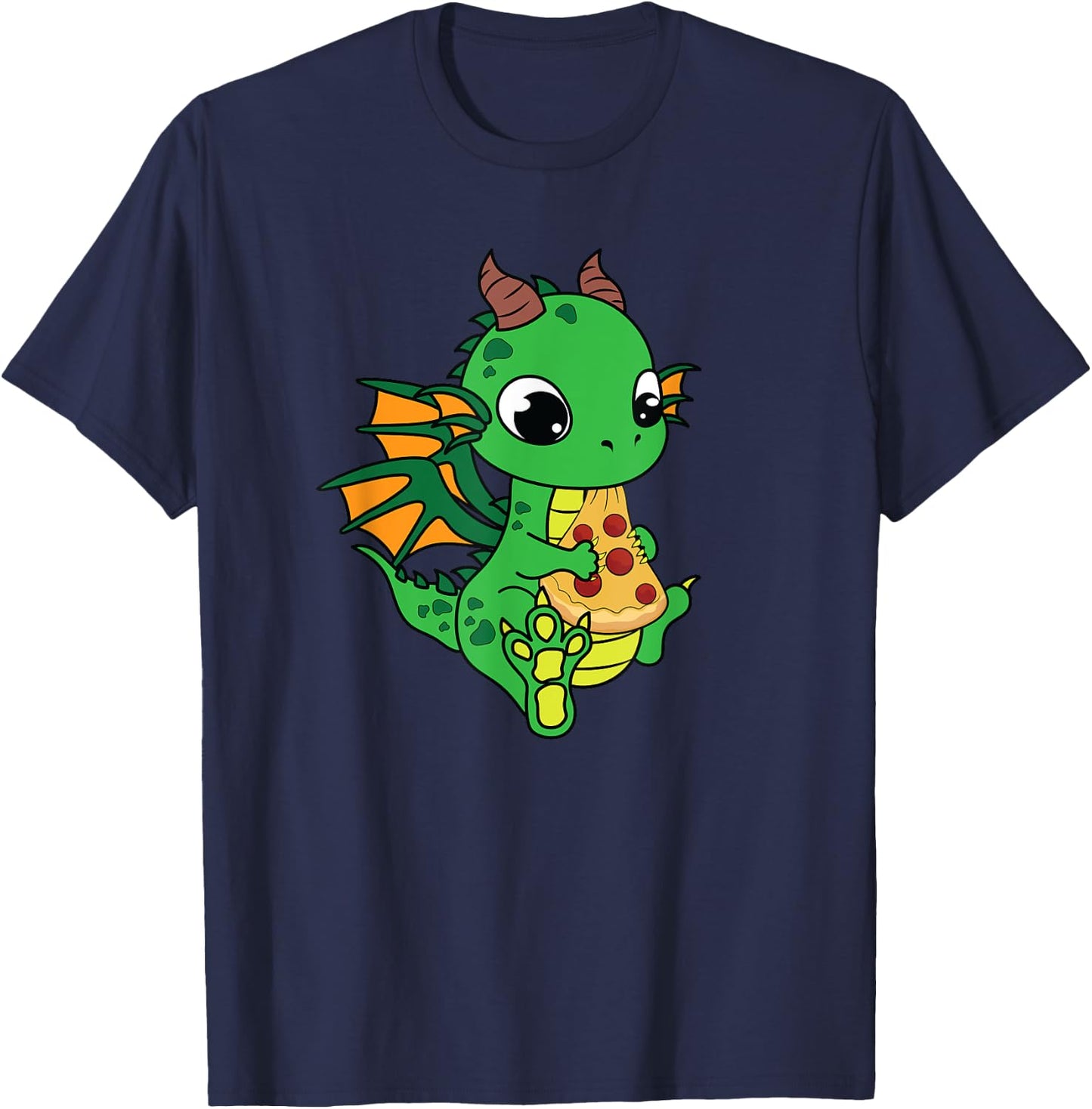 Little Dragon Pizza T-Shirt - T-Shirt | Navy