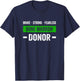 Brave Strong Bone Marrow Donor T-Shirt - T-Shirt | Navy