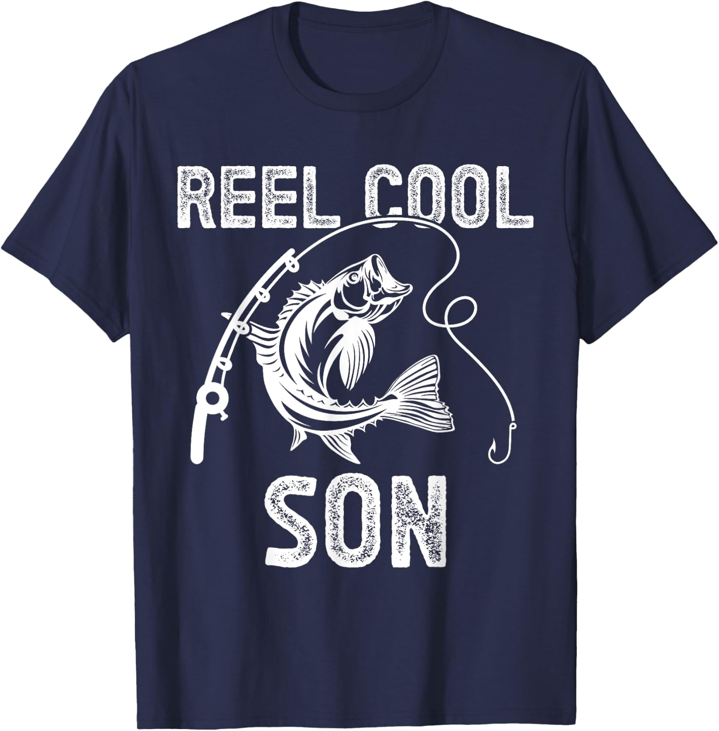 Reel Cool Son Fishing for Fisherman Father's Day T-Shirt - T-Shirt | Navy