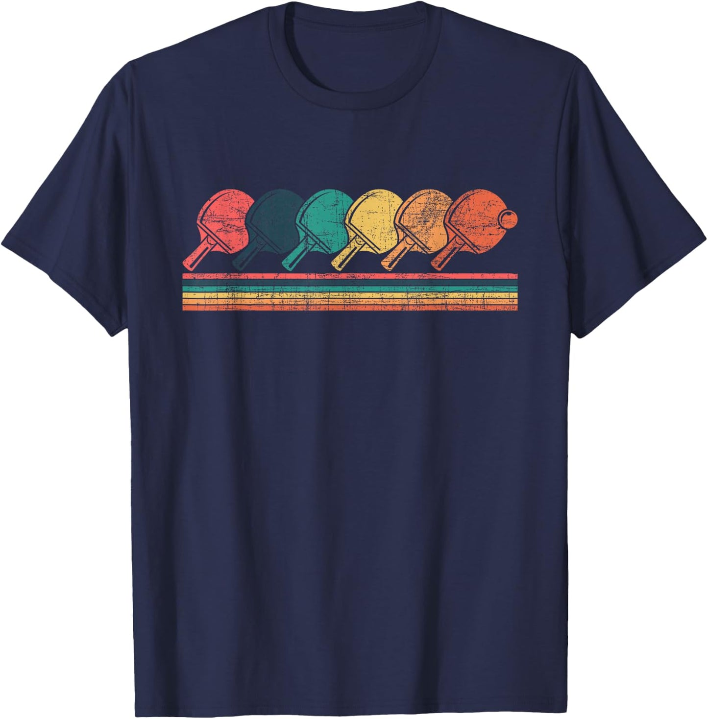 Retro Table Tennis - Tournament Player Ping Pong Enthusiast T-Shirt - T-Shirt | Navy