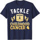 Football Childhood Cancer Awareness Tackle Childhood Cancer T-Shirt - T-Shirt | Navy