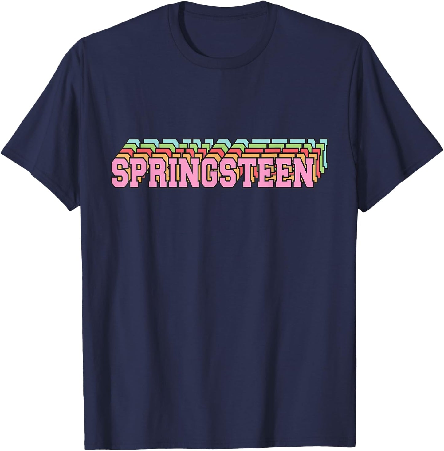 Springsteen 80s Vintage Retro Spring T-Shirt - T-Shirt | Navy