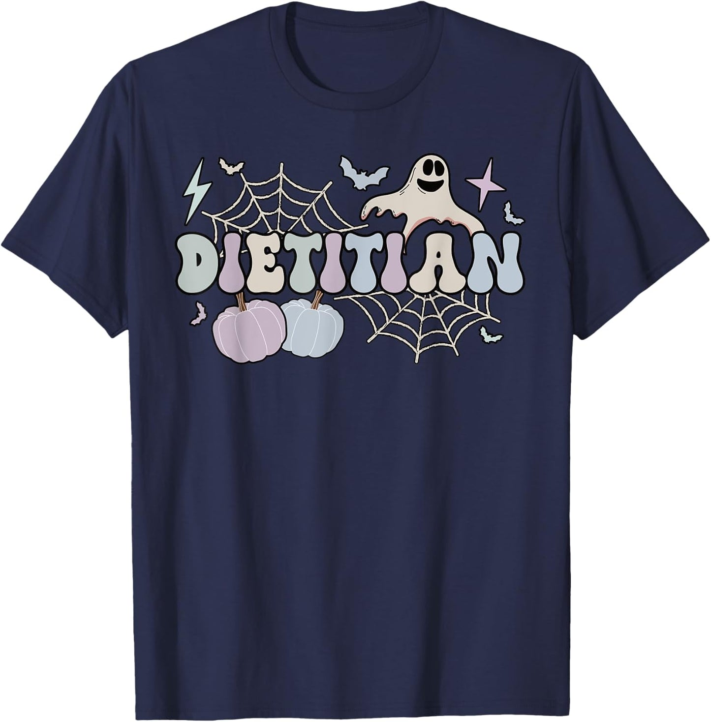 Spooky Dietitian Halloween Dietetics T-Shirt - T-Shirt | Navy