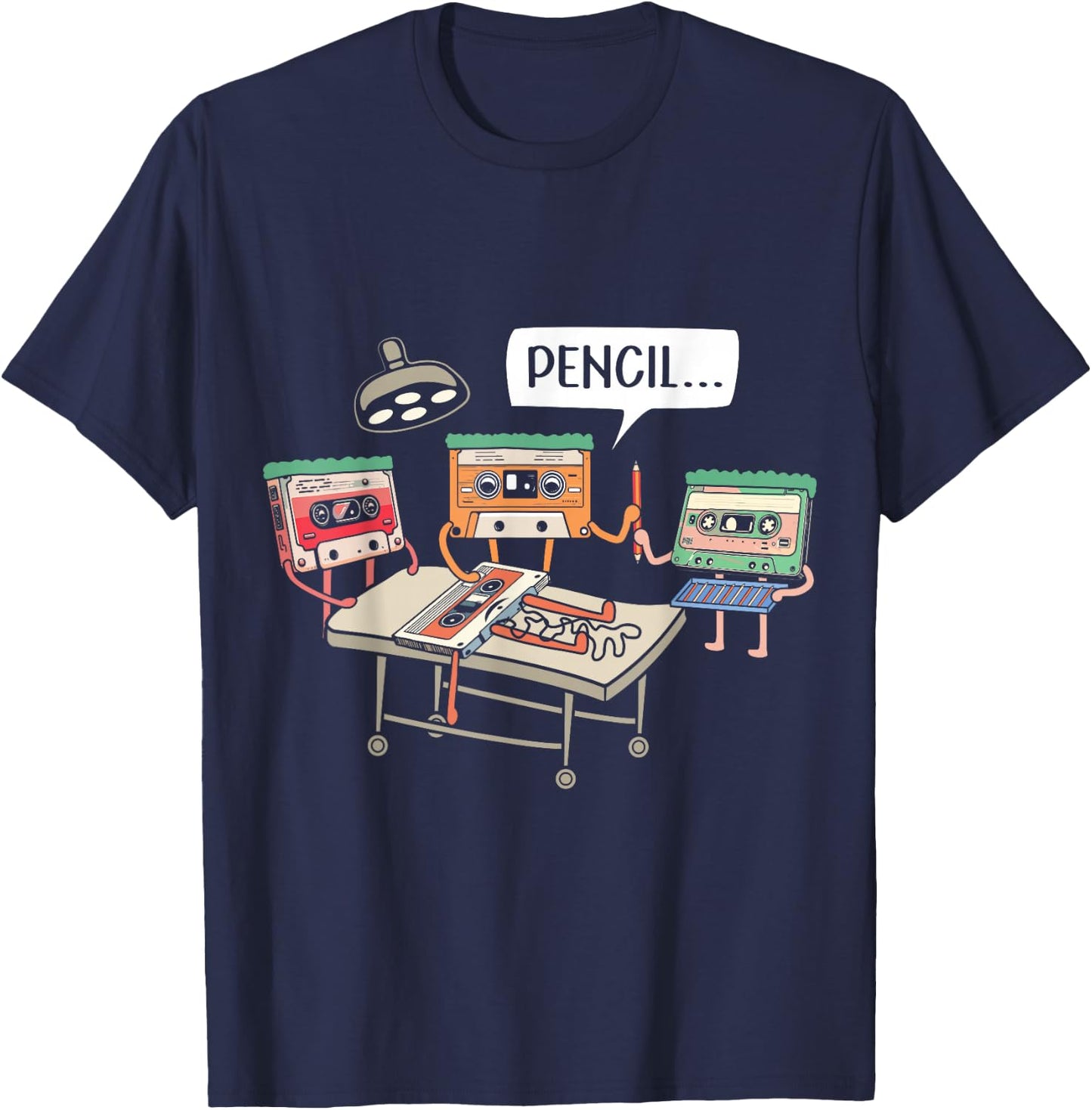 Vintage cassette tape 80s retro music lover T-Shirt - T-Shirt | Navy