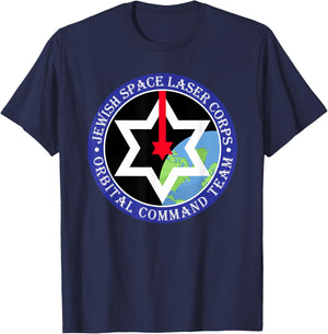 Men Women Secret Jewish Space Laser Corps Mazel Tov Funny T-Shirt - T-Shirt | Navy