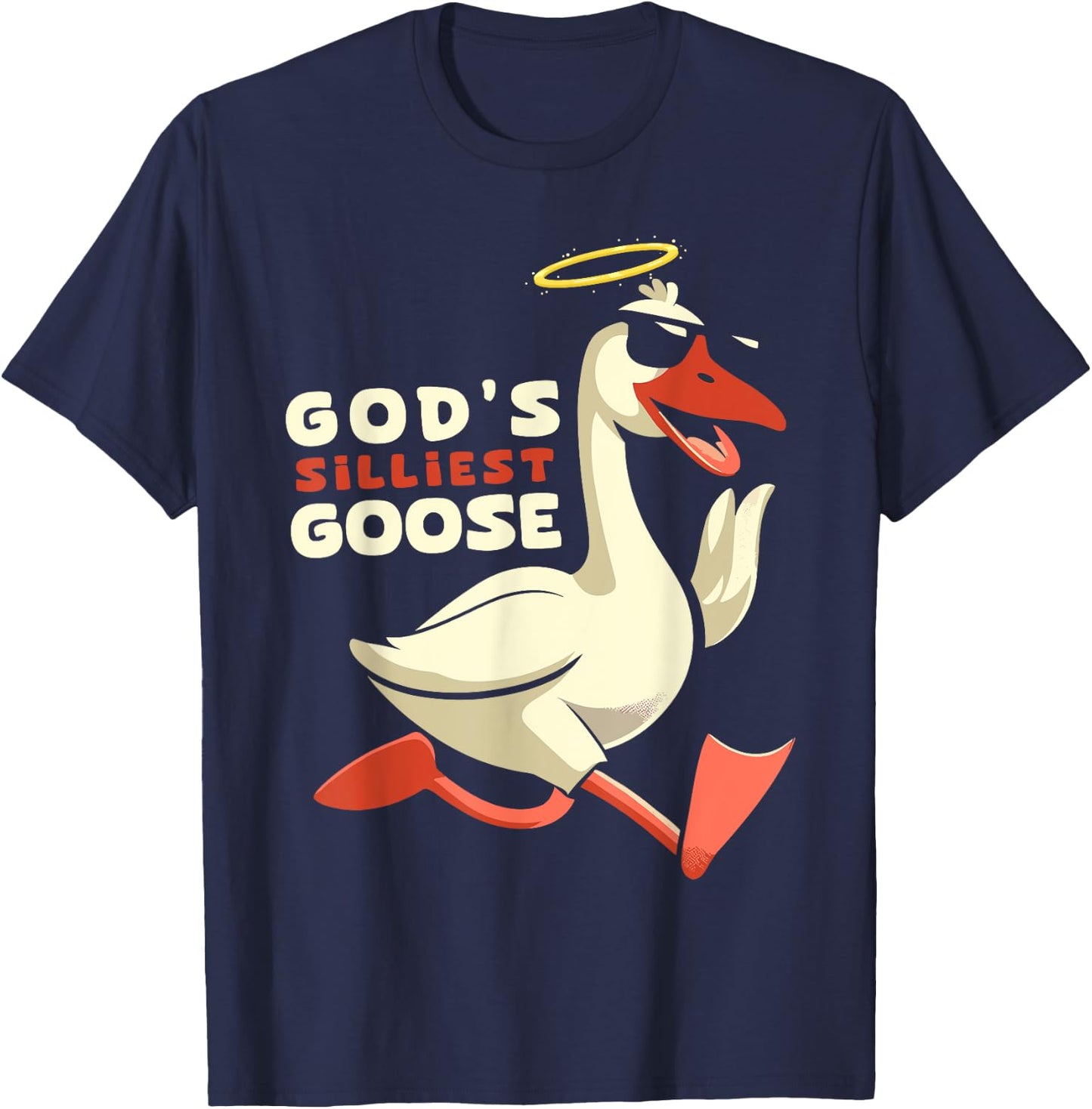 Gods Silliest Goose Costume Funny Meme Gifts Silly Goose T-Shirt - T-Shirt | Navy