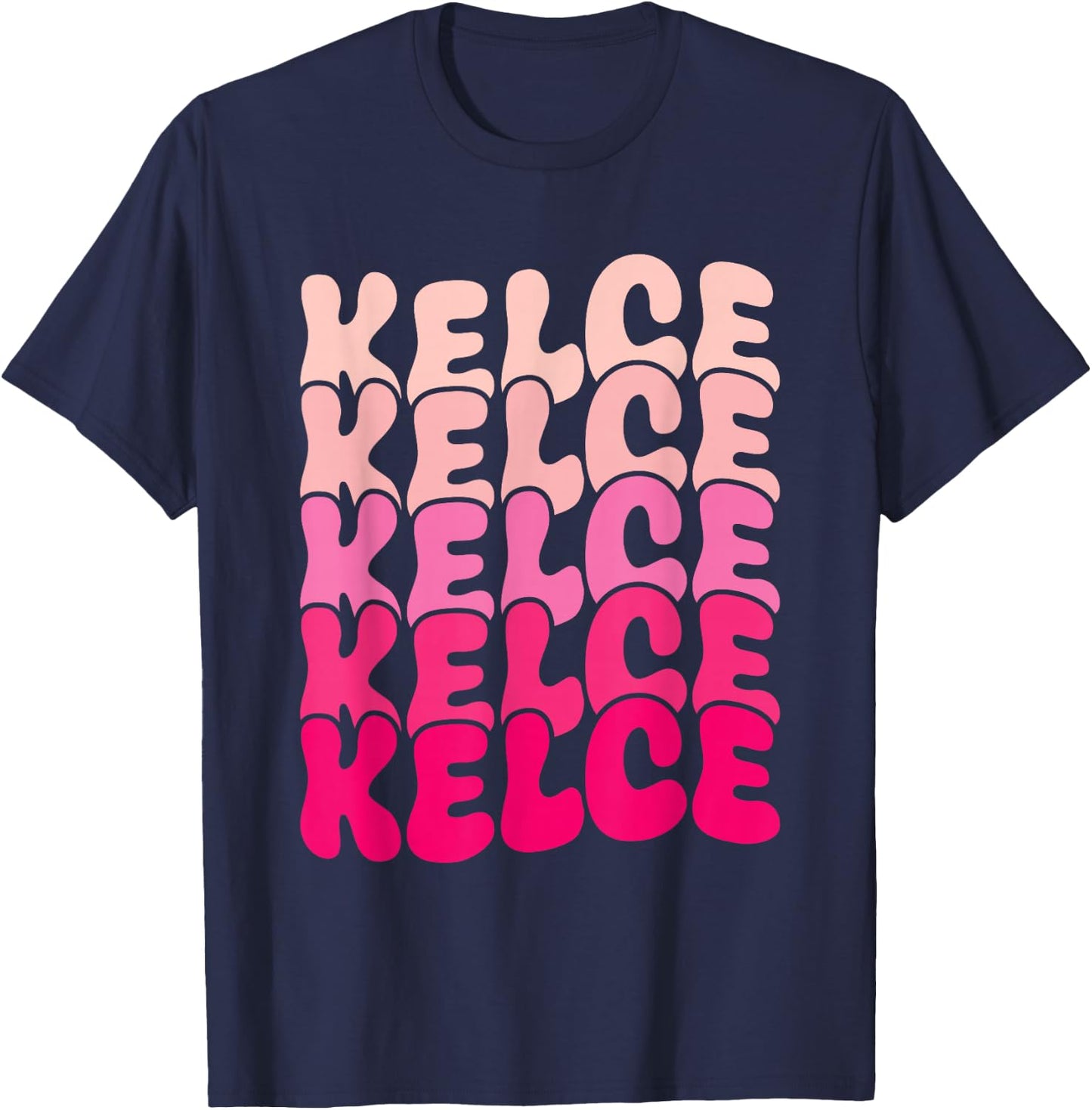 Kelce Vintage Personalized Name I Love Kelce T-Shirt - T-Shirt | Navy