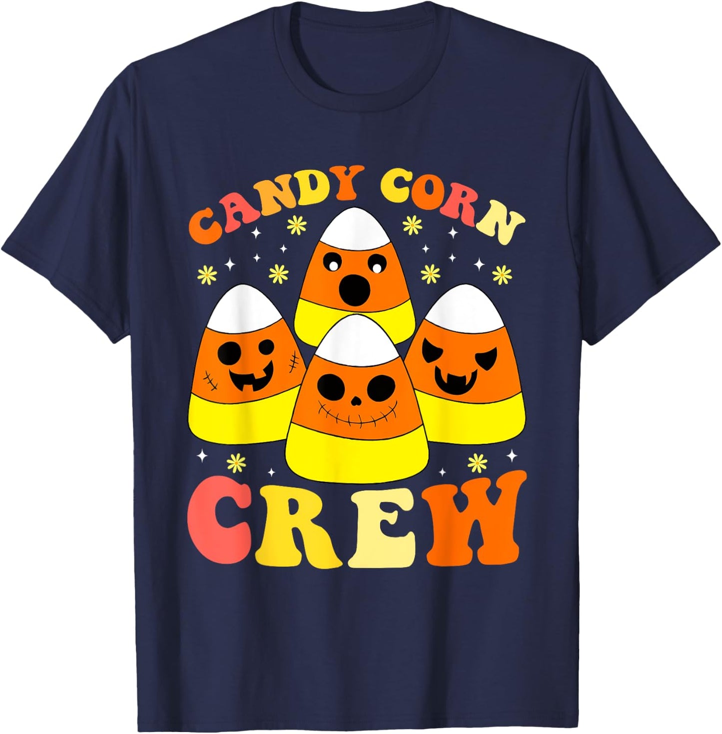 Halloween Candy Corn Squad Team Candy Corn Crew Halloween T-Shirt - T-Shirt | Navy